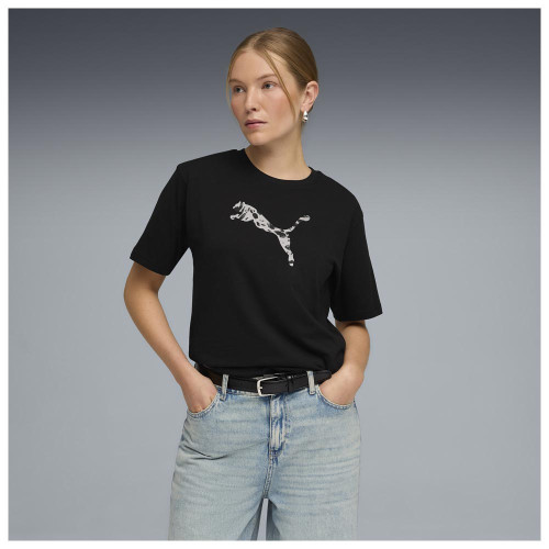 Puma Γυναικεία κοντομάνικη μπλούζα Essentials Graphics Animal Relaxed Tee